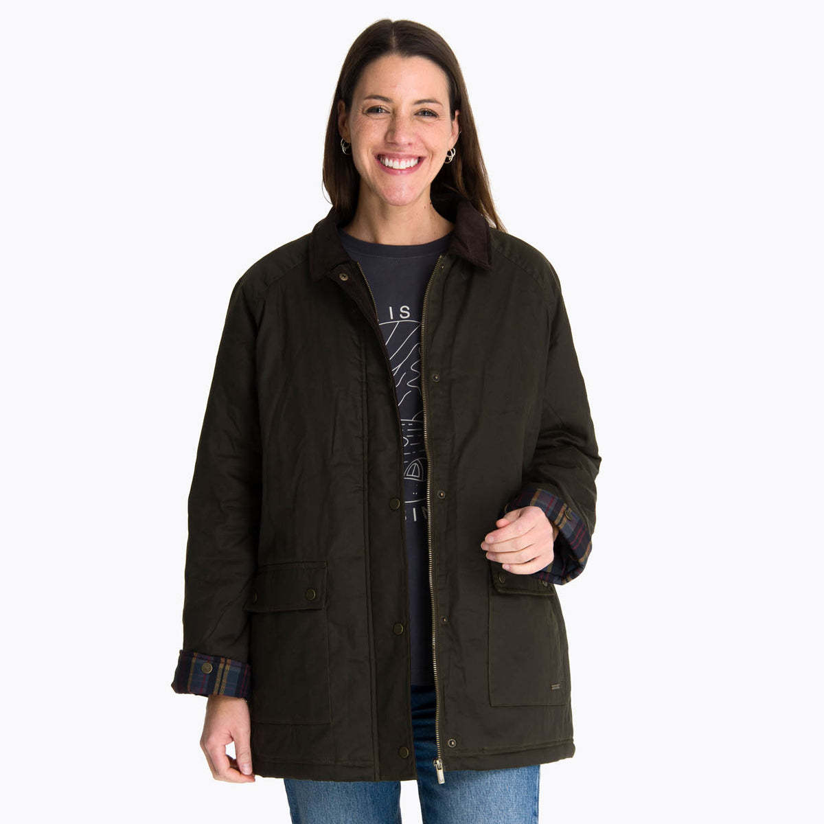 Chaqueta Cotton Waxed Jacket Mujer 1