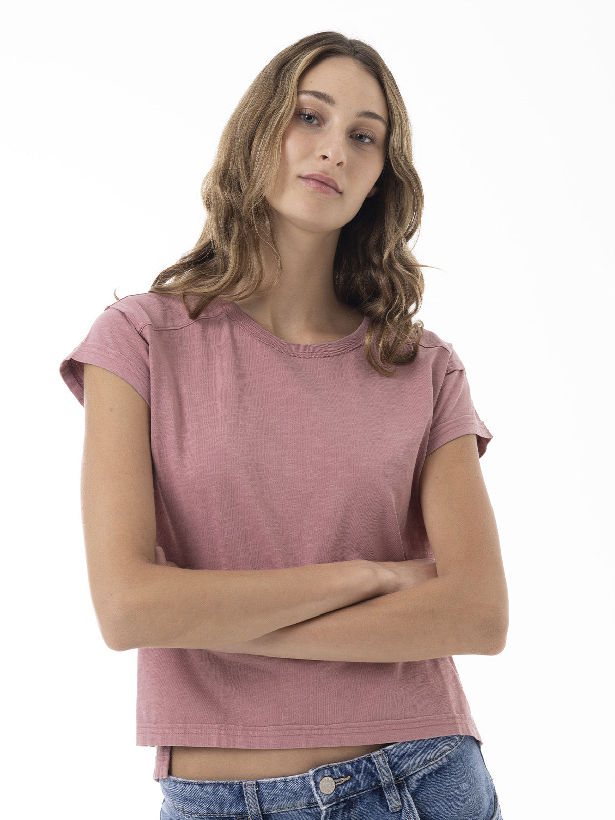 Camiseta Slub Cotton T-Shirt Mujer 1