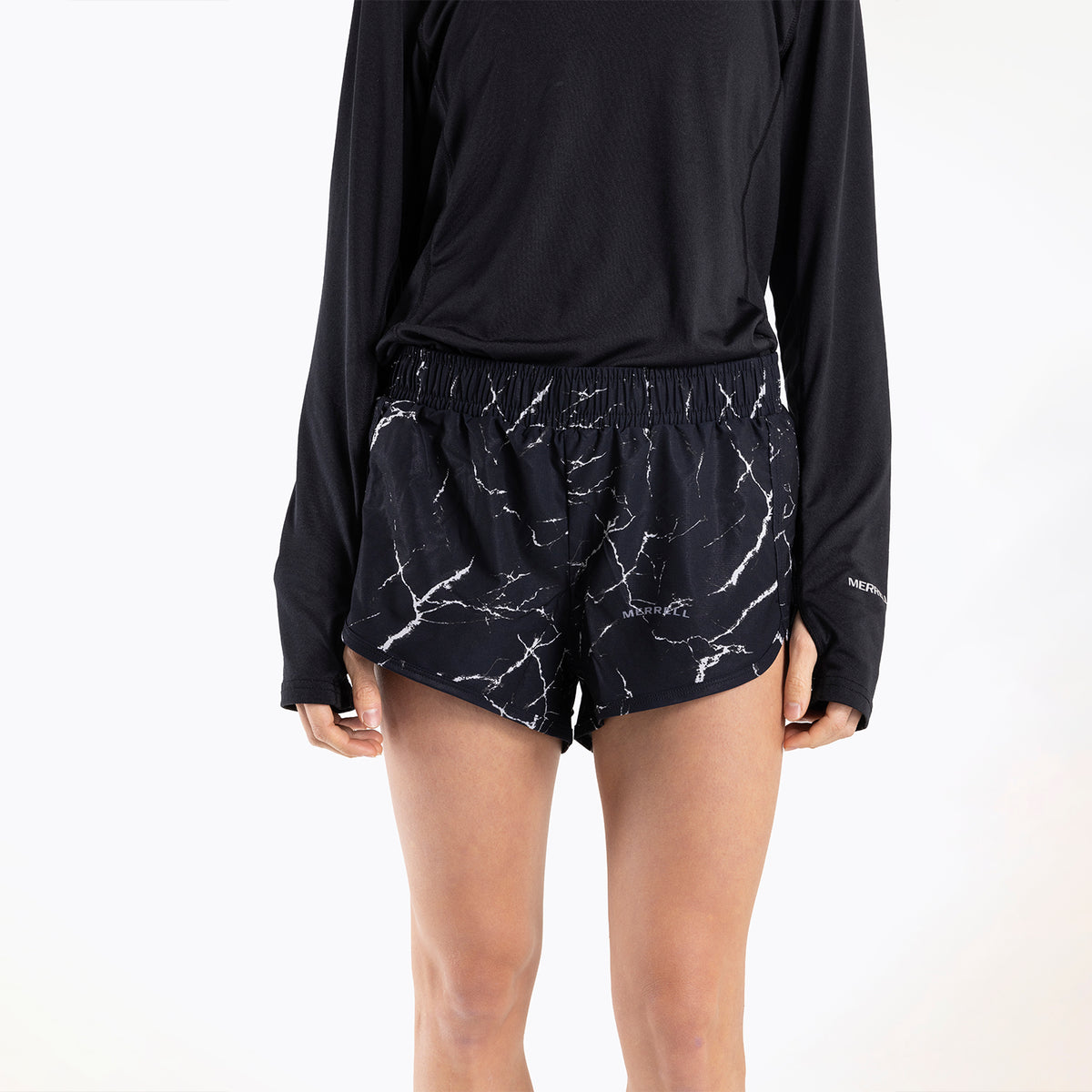 Short W  Trail Running Lightning Print 4
